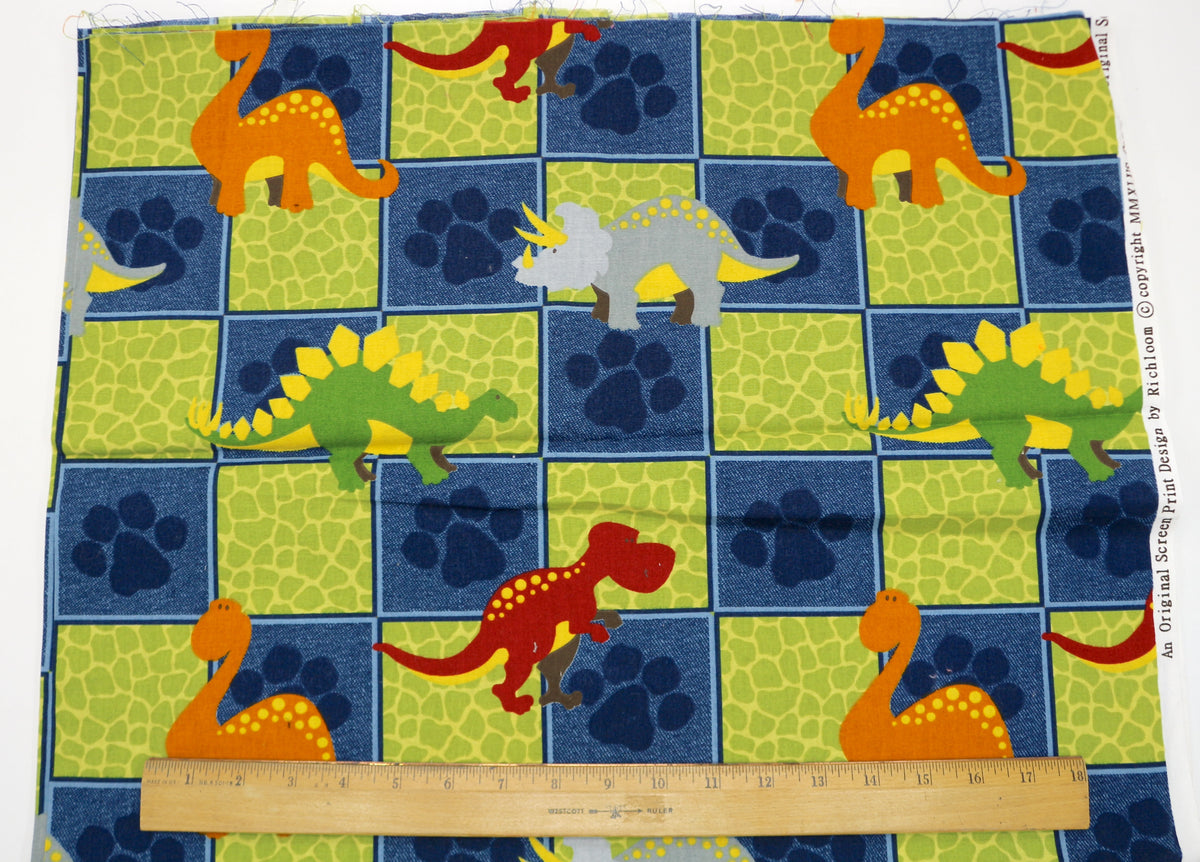 Dinosaur Cotton Fabric 44" x 2 yds