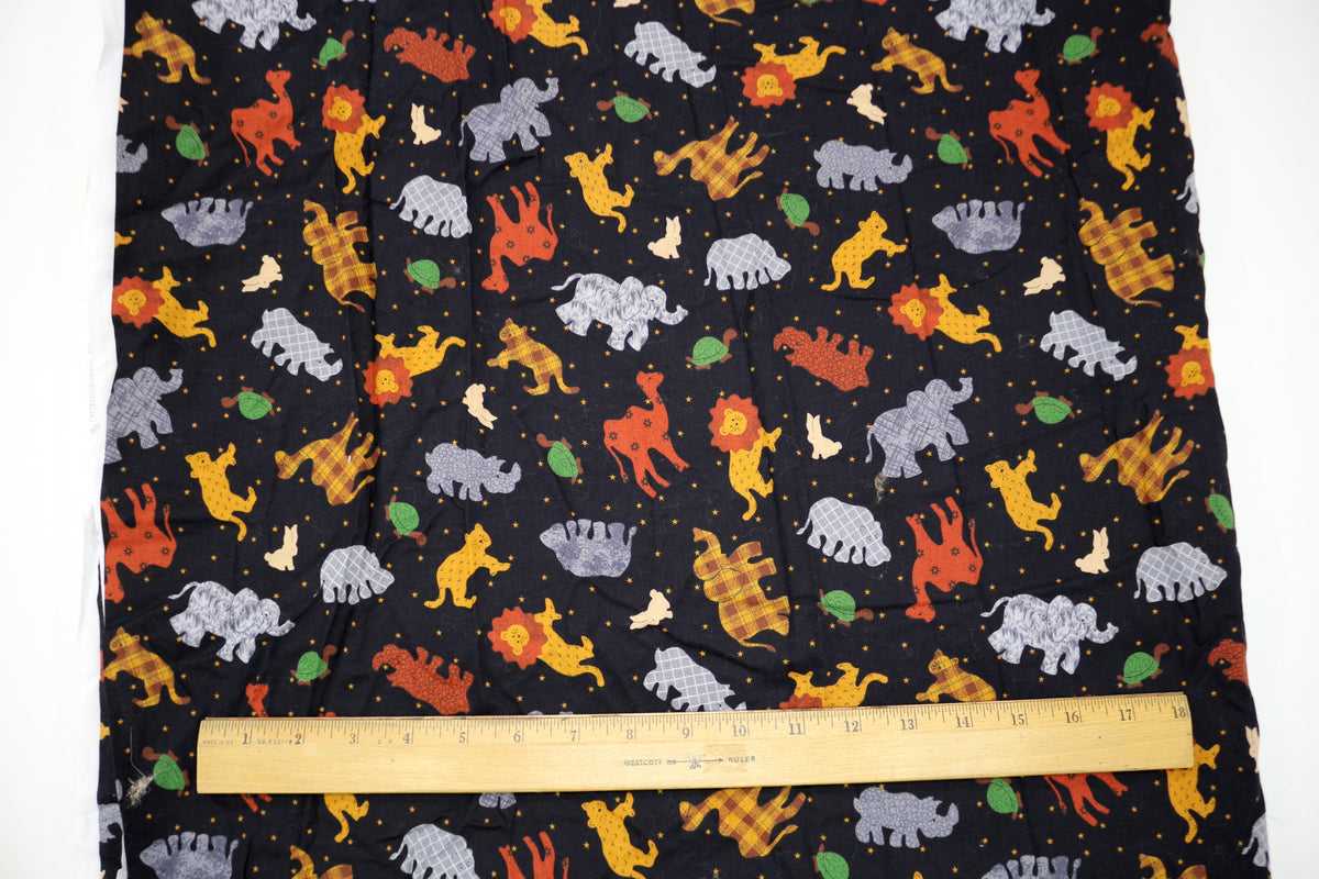 Harvest Animals in the Night Cotton Fabric 45" x 2.75 yds