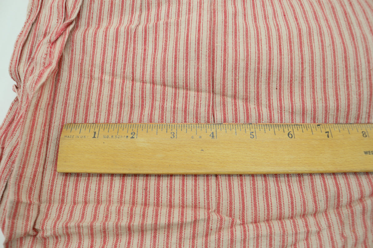 Red & Gray Ticking Fabric 44" x 2 yds