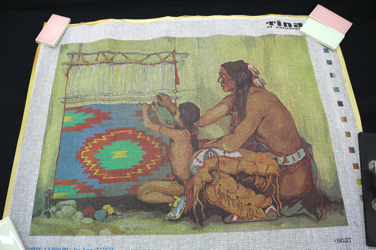 The Lesson by Ann Tush Printed Canvas for Needle Crafts