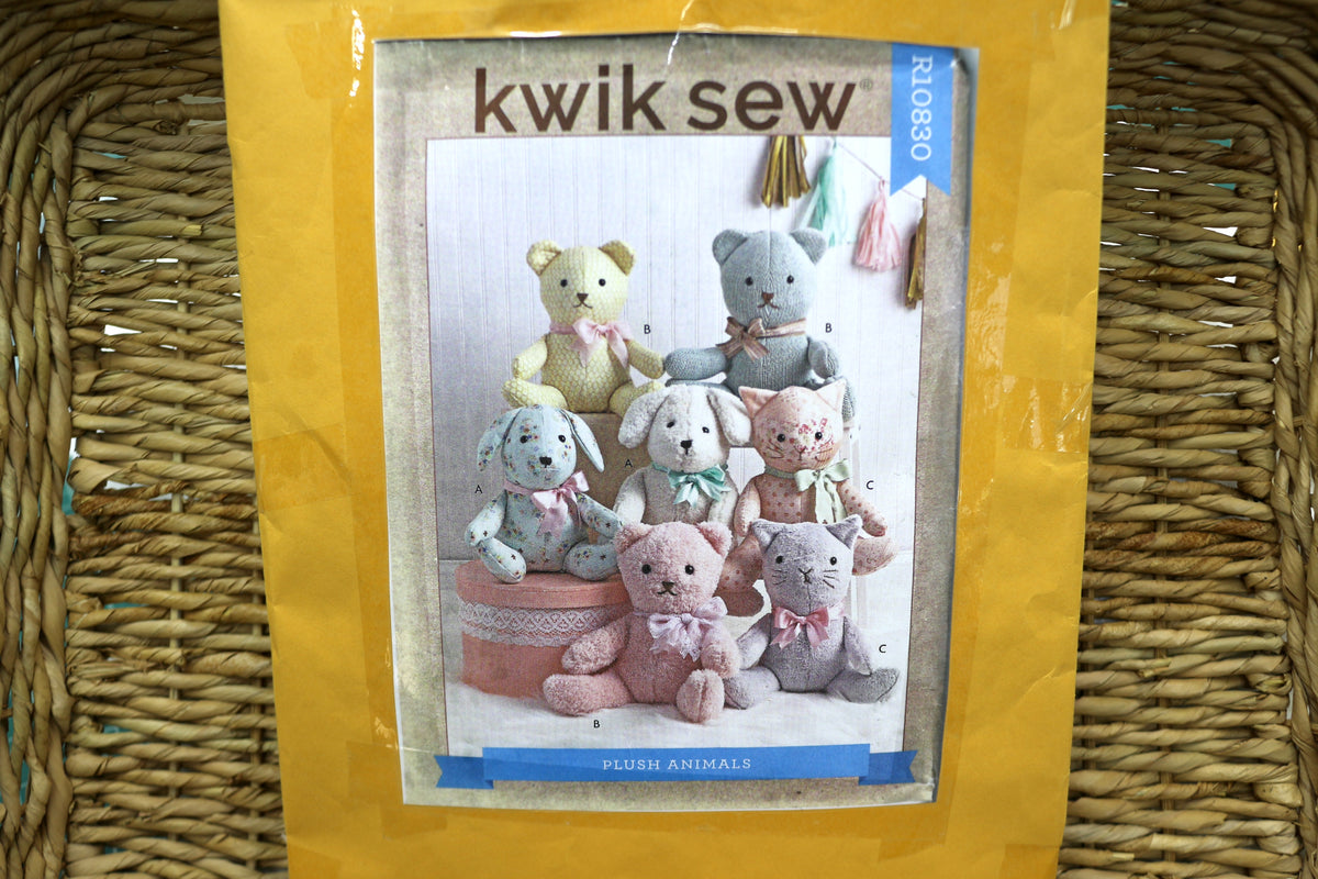 Kwik Sew Plush Animal Sewing Pattern