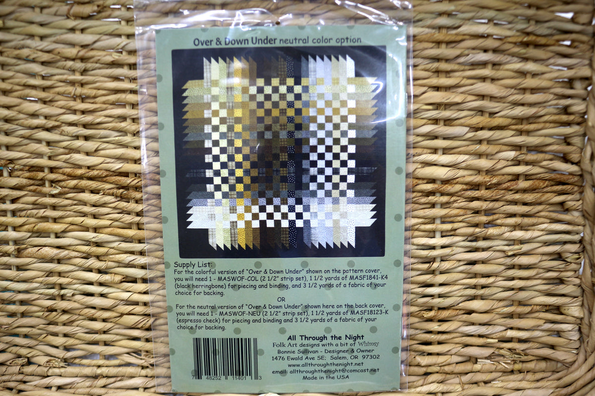 All Through Designs Over and Down Under Quilt Pattern