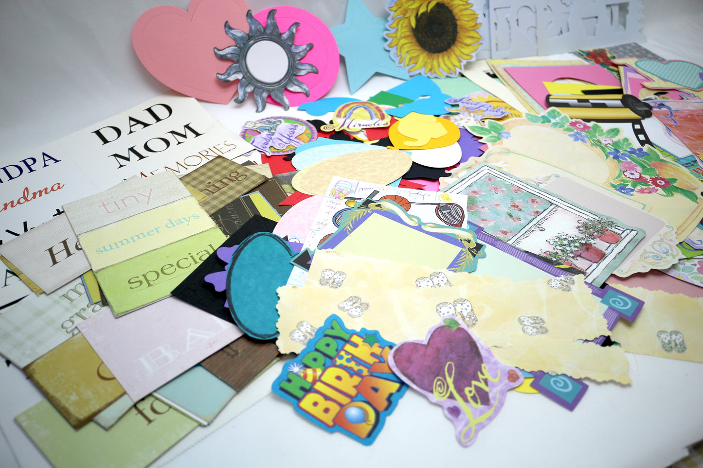 Huge Starter Junk Journal Kit, Scrapbooking or Paper Craft Cutouts, Stencils and more.