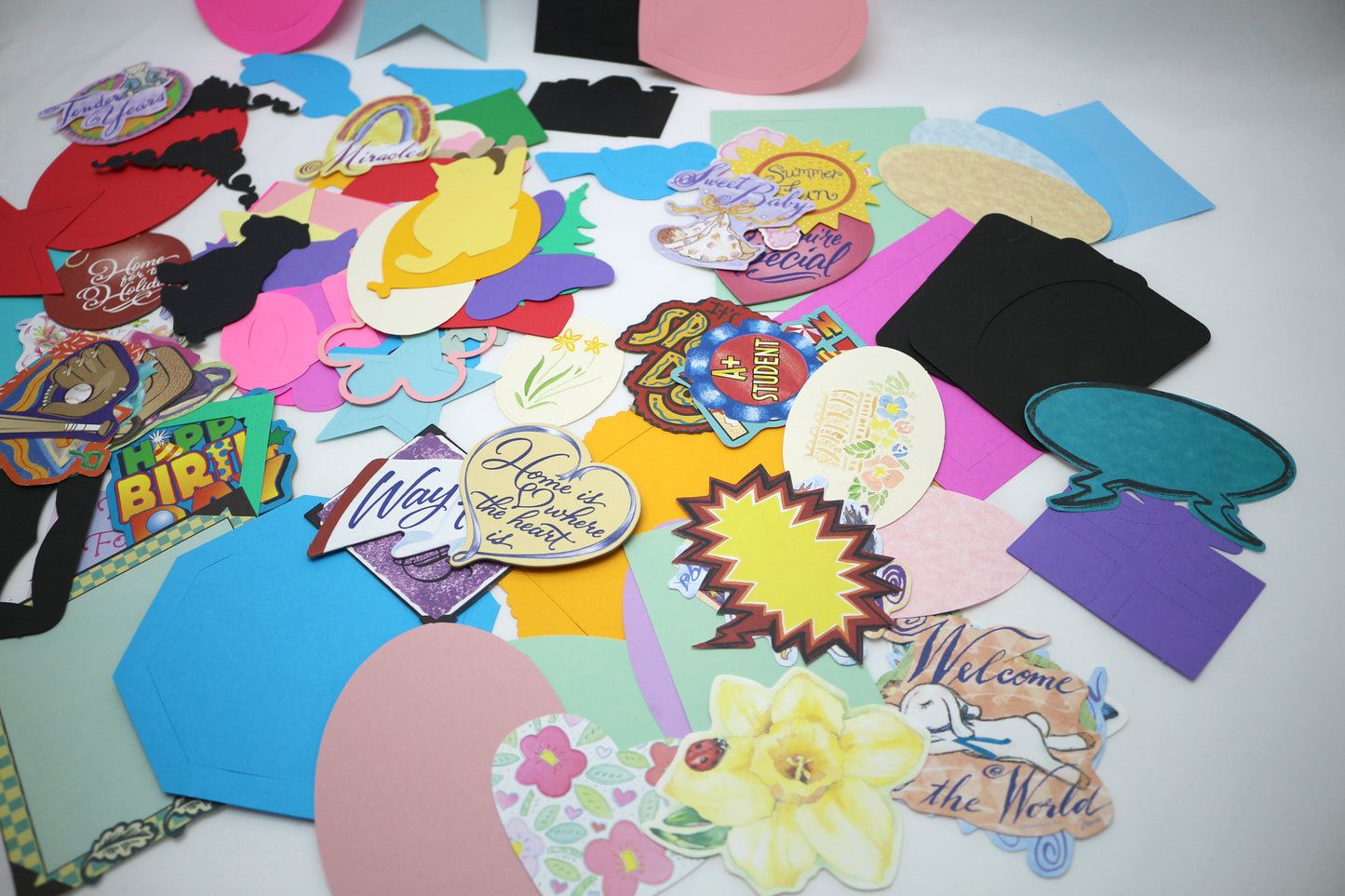 Huge Starter Junk Journal Kit, Scrapbooking or Paper Craft Cutouts, Stencils and more.