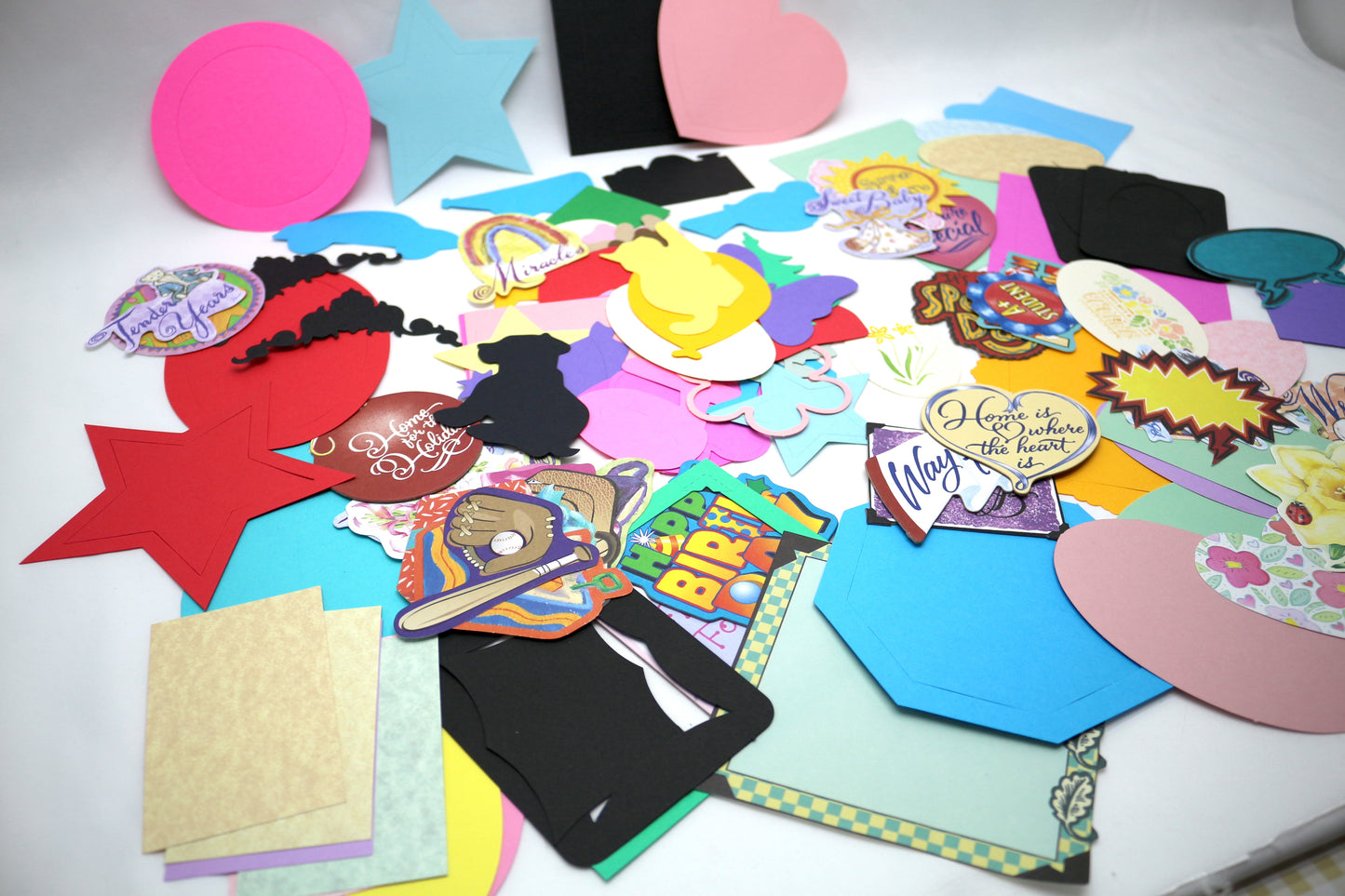 Huge Starter Junk Journal Kit, Scrapbooking or Paper Craft Cutouts, Stencils and more.