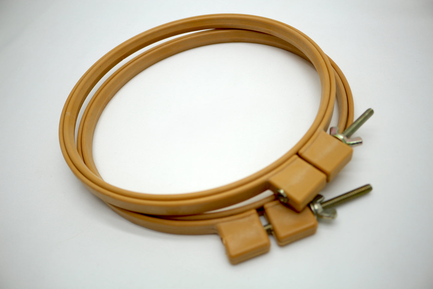 2 Plastic 7.25" Embroidery Hoop Bundle