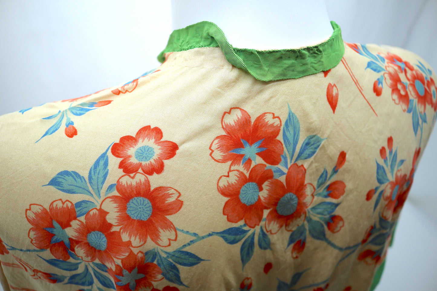 Vintage Silk Shawl, Makeup Coverup, Hair Cover Up