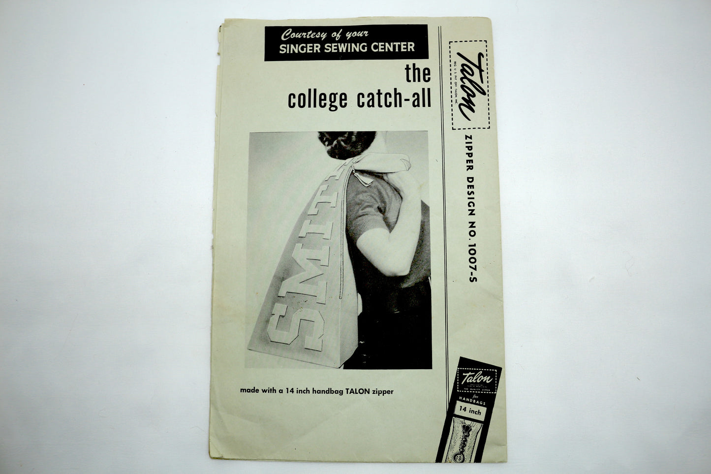 Vintage College Catch All Sewing Pattern