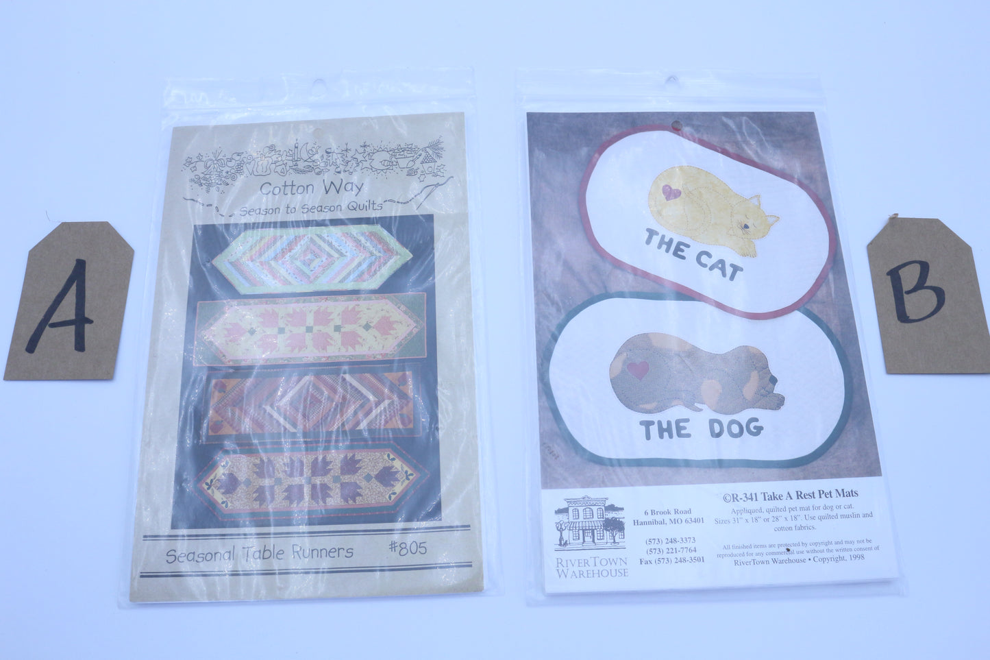 Cotton Way Seasonal Table Runners or Take A Rest Pet Mat Pattern PK155