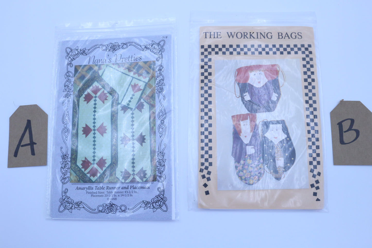 Amaryllis Table Runner Pattern or The Working Bags PK159