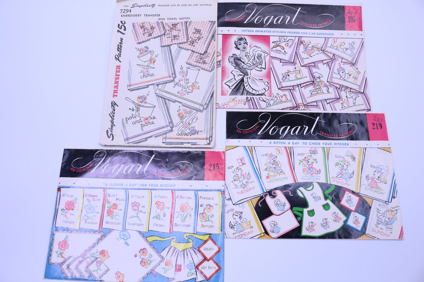 Vintage Simplicity 7294 Embroidery Pattern or Vogart 195 or 215 or 219