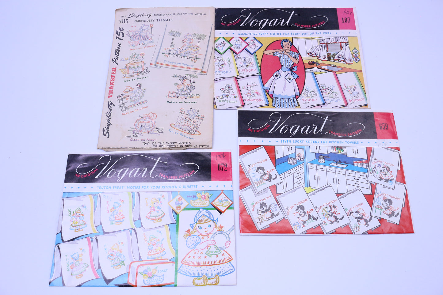 Vintage Simplicity Embroidery Pattern 7115 or Vogart 197 or 659 or 672
