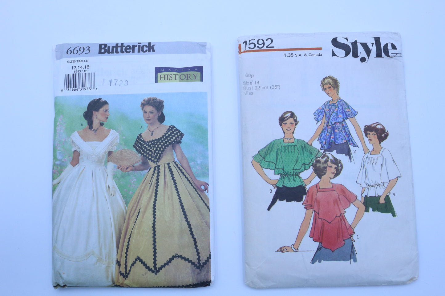 Butterick 6693 Victorian Dress Sewing Pattern or Style 1592 Womens Blouse Sewing Pattern