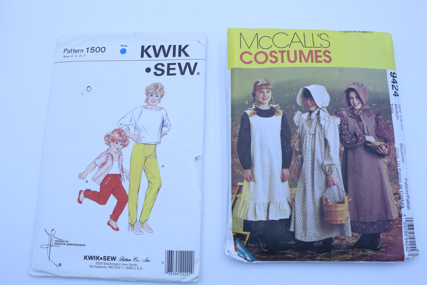 Kwik Sew 1500 Pants Sewing Pattern or McCall's 9424 Prairie Costume Sewing Pattern
