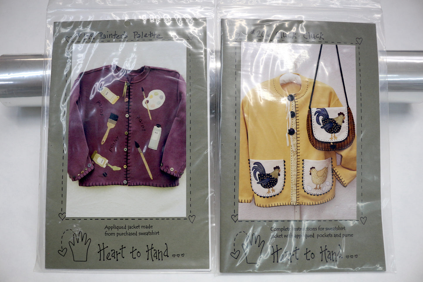 Heart to Hand #199 Painters Palette Sewing Pattern or #206 Cluck- Cluck Sewing Pattern