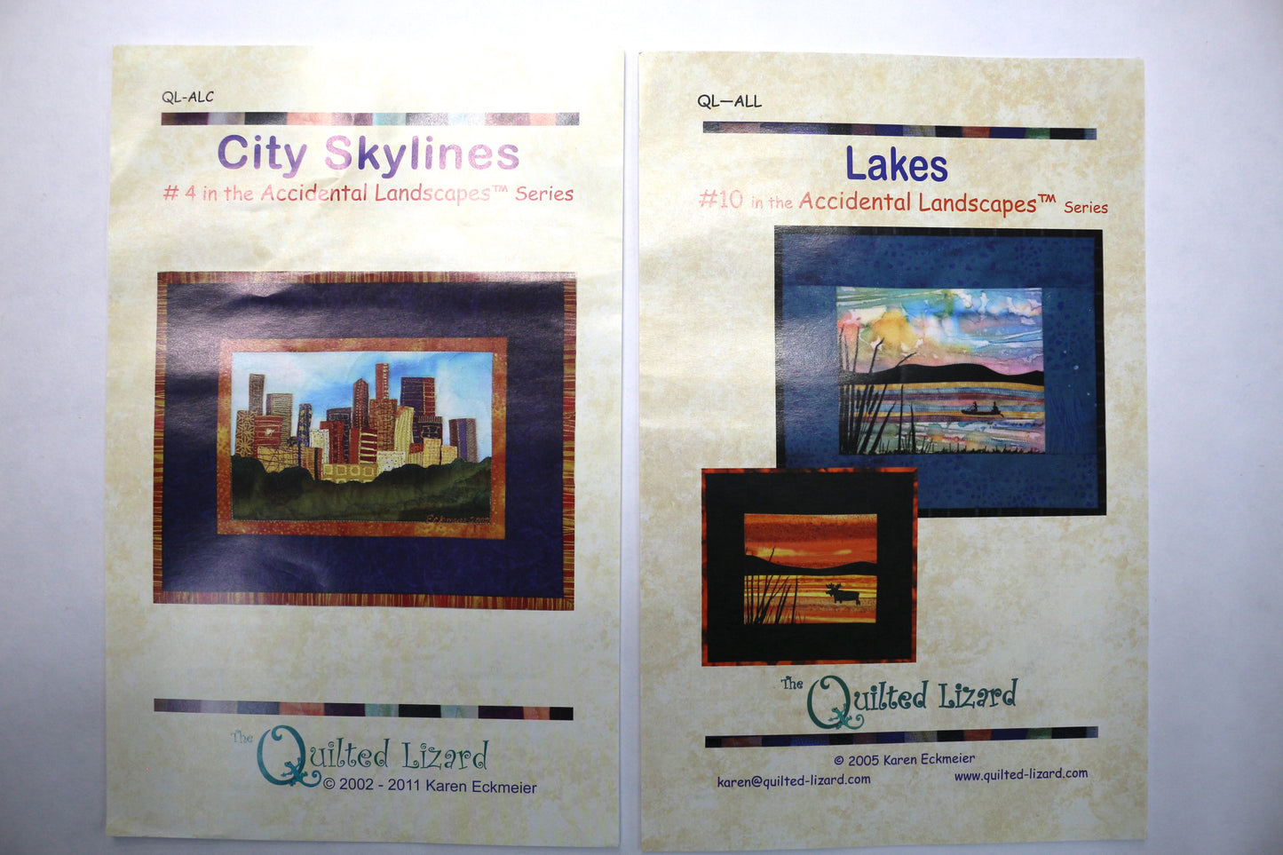 The Quilted Lizard City Skylines Quilt Pattern or Lakes Quilt Pattern