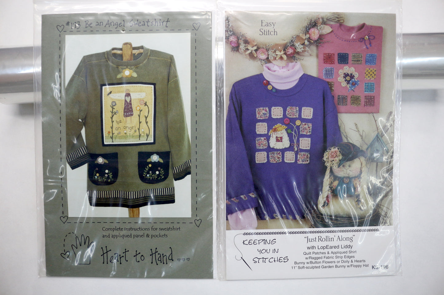 Heart to Hand Be an Angel Sweatshirt Pattern or Keeping you in Stitches Just Rollin Along Pattern