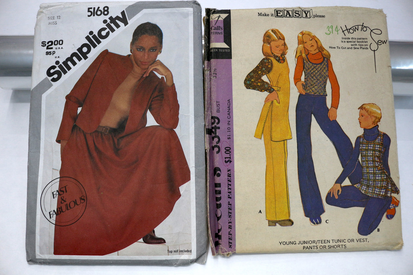 Simplicity 5168 Sewing Pattern or McCall's 3349 Sewing Pattern