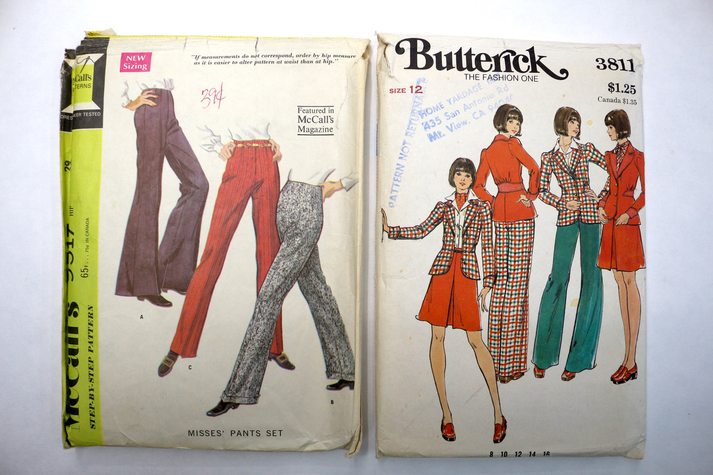 McCalls 9517 Sewing Pattern or Butterick 3811 Sewing Pattern