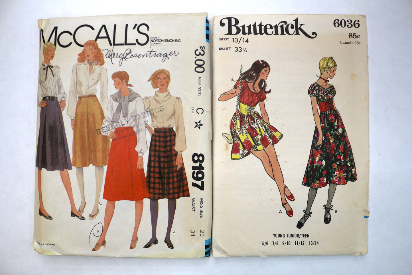McCalls 8197 Sewing Pattern or Butterick 6036 Sewing Pattern