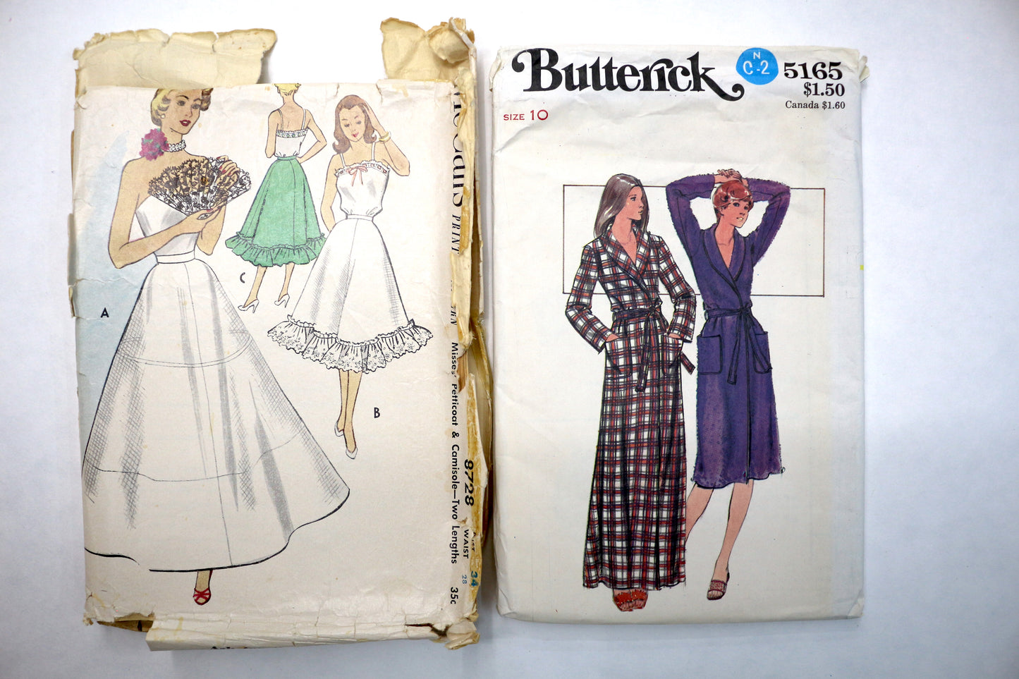 Butterick 5165 Robe Sewing Pattern or McCalls 8728 Misses Petticoat & Camisole Sewing Pattern