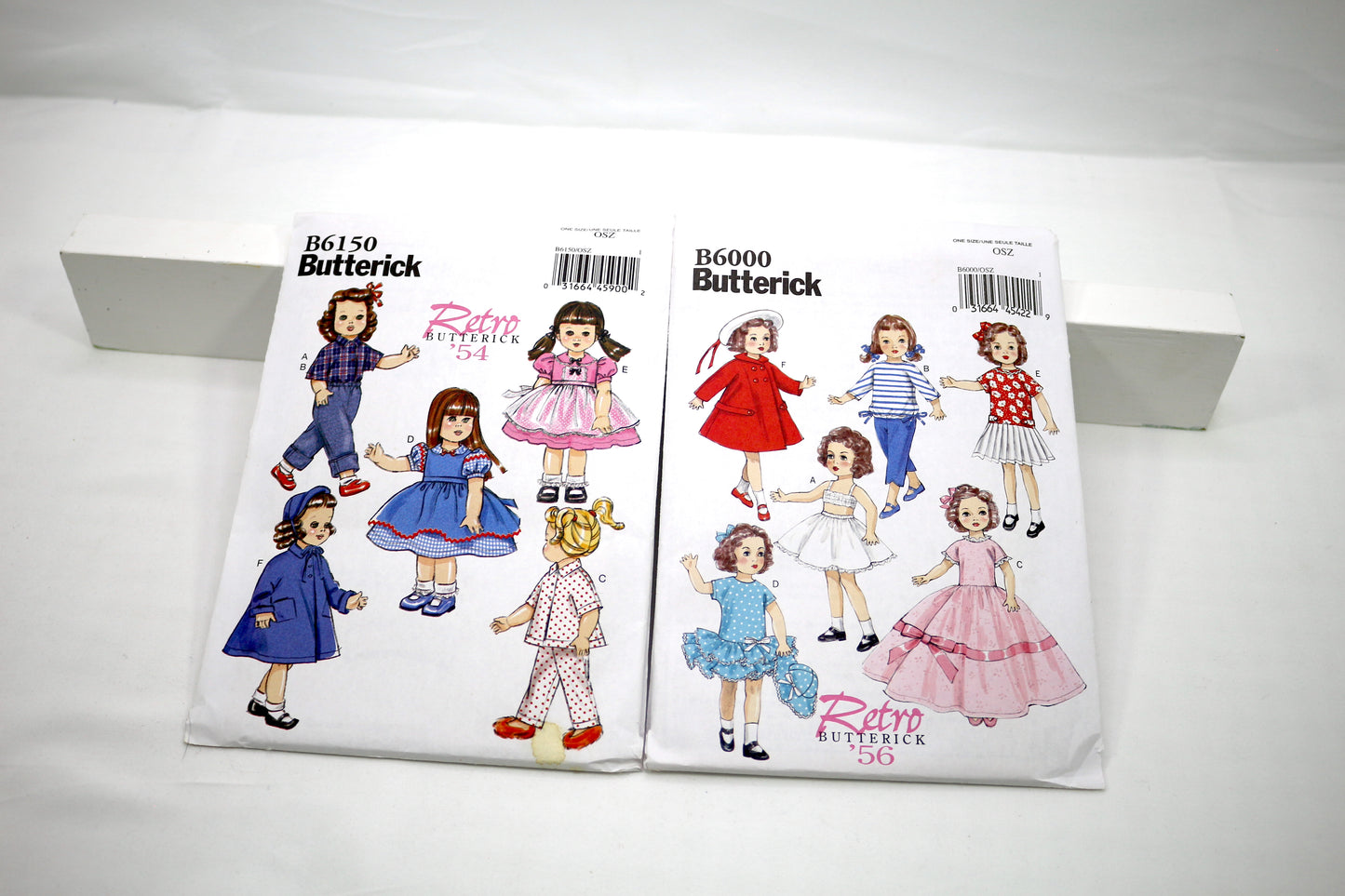 Butterick 6150 Retro Doll Dress Pattern or Butterick 6000 Retro Doll Dress Pattern
