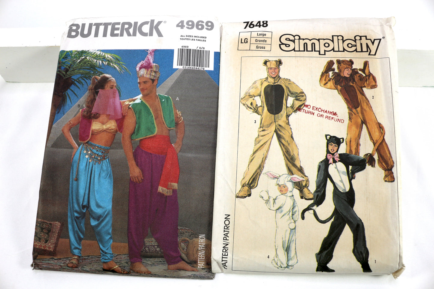 Butterick 4969 Genie Costume Sewing Pattern or Simplicity Animal Costume Sewing Pattern