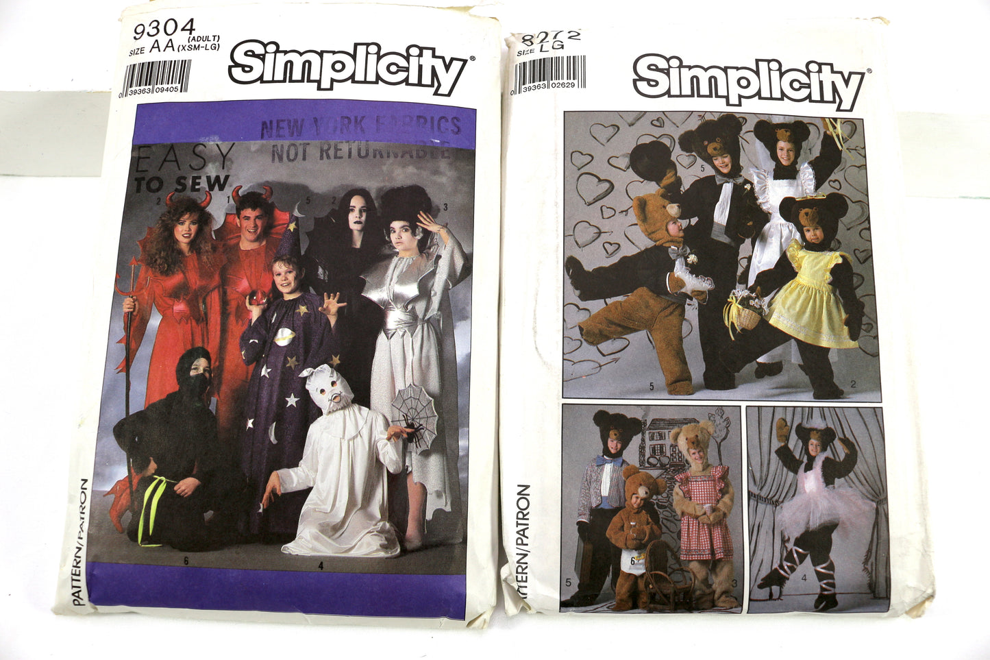 Simplicity 9304 Costume Sewing Pattern or Simplicity Bear Costume Sewing Pattern