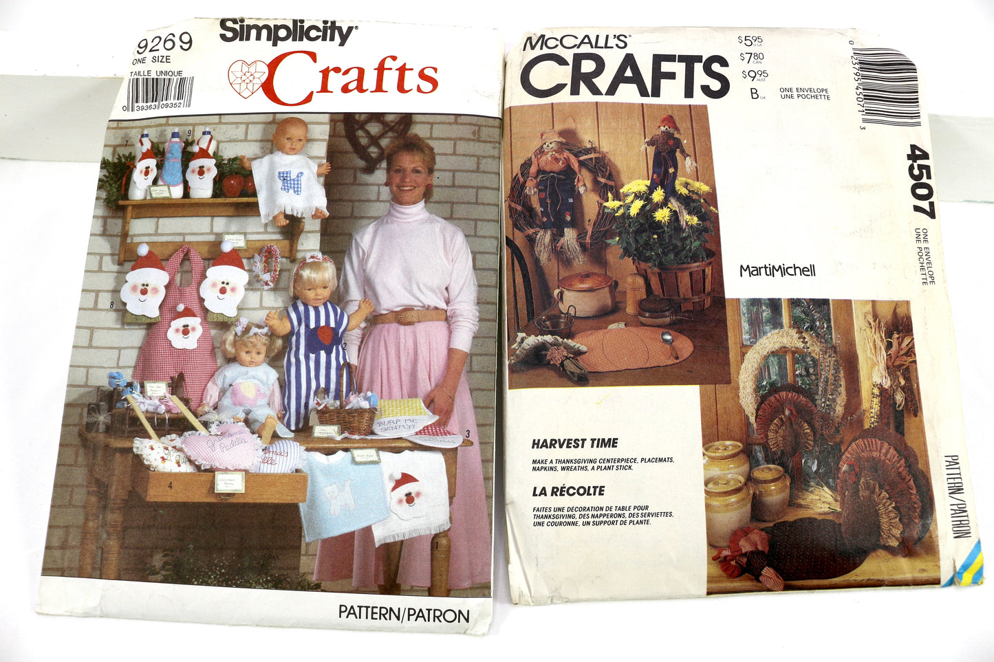 Simplicity 9269 Bazaar Items Sewing Pattern or McCalls 4507 Harvest Time Sewing Pattern