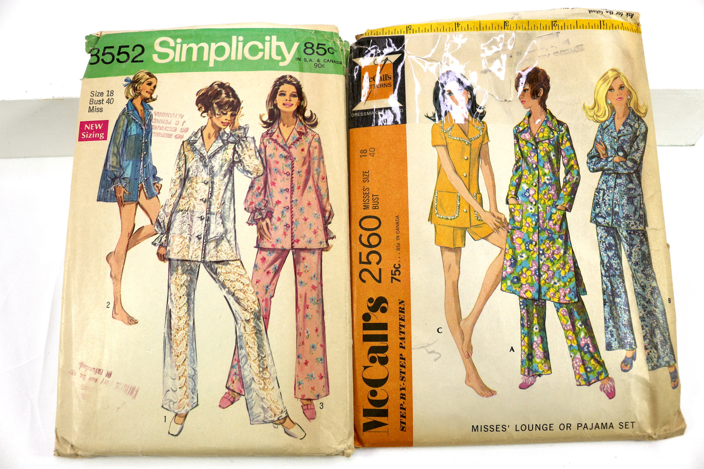 Simplicity 8552 Pajama Sewing Pattern or McCalls 2560 Loungewear Sewing Pattern