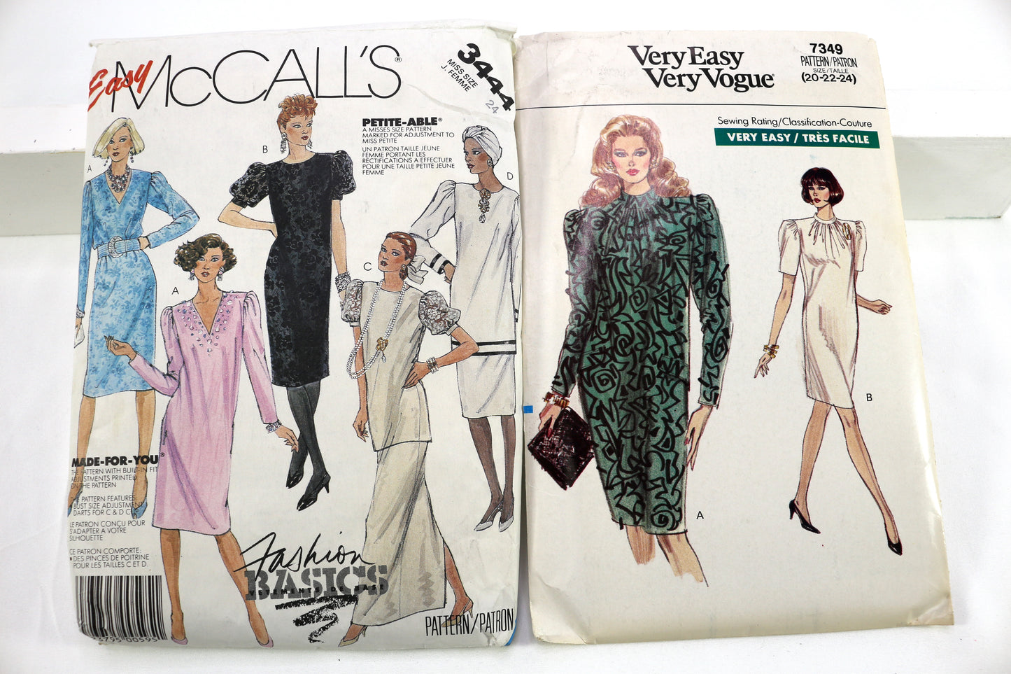 McCalls 3444 Dress Sewing Pattern or Vogue 7349 Dress Sewing Pattern