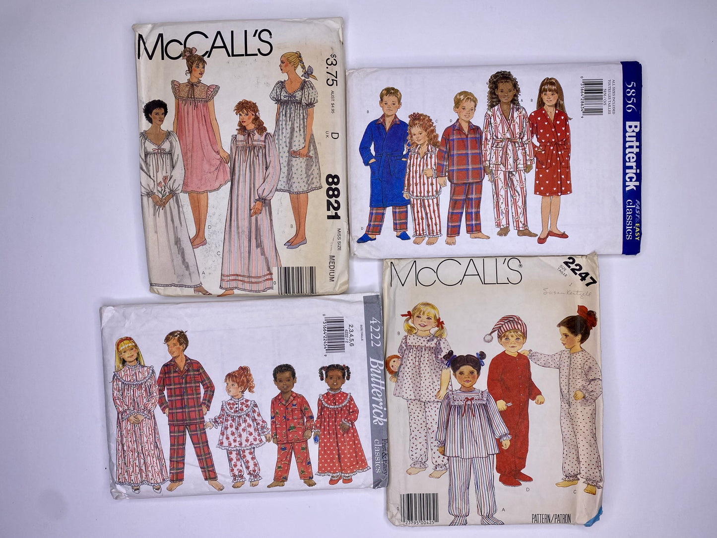 McCall's 8821, Butterick 5856, Butterick 4222, McCall's 2247 Sewing Pattern PK060