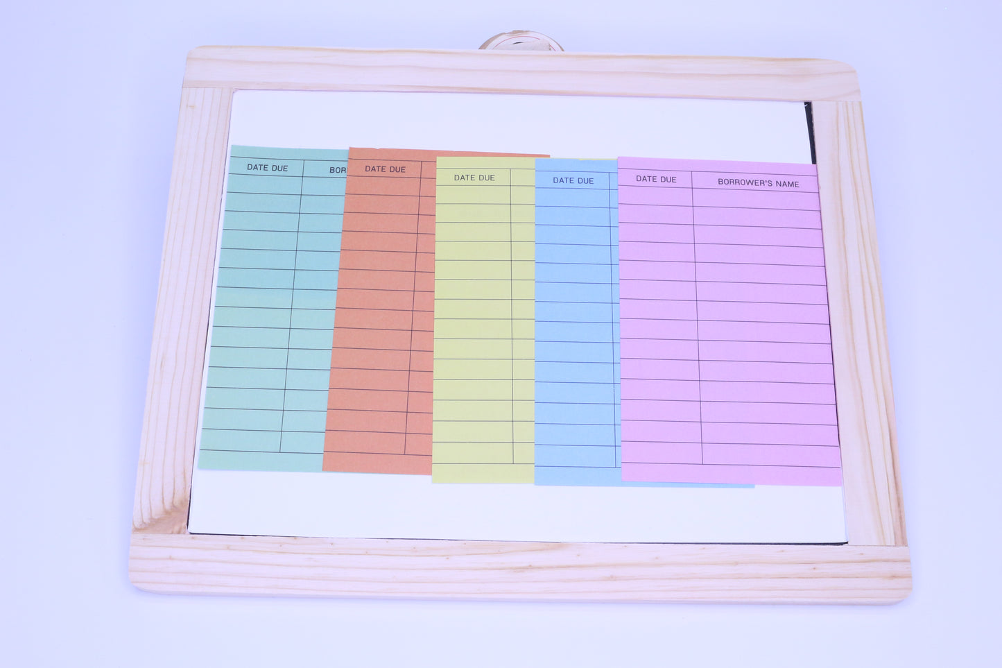 Colorful Library Book Cards 1 Set