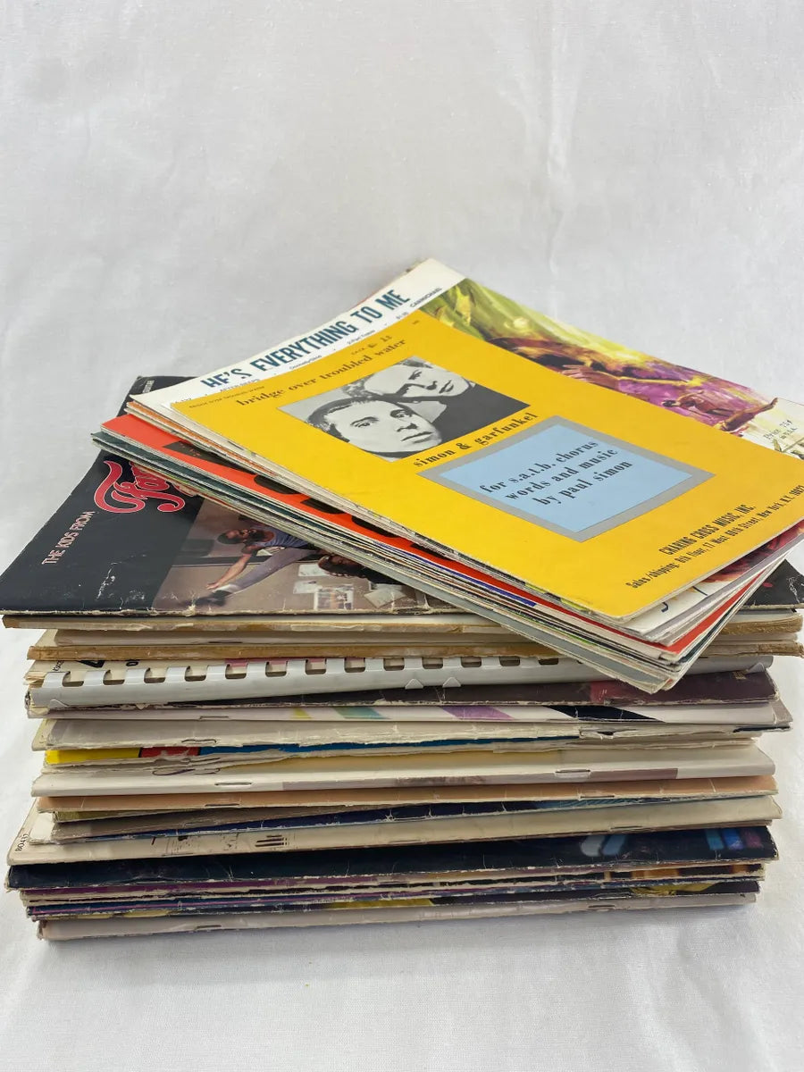 1 Vintage Sheet Music Paper Booklet, Great for Scrapbooking, Ephemera, Junk Journaling, Decoupage