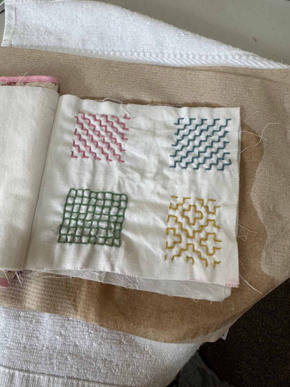 Simple Stitch Notebook: My First Try at Sashiko