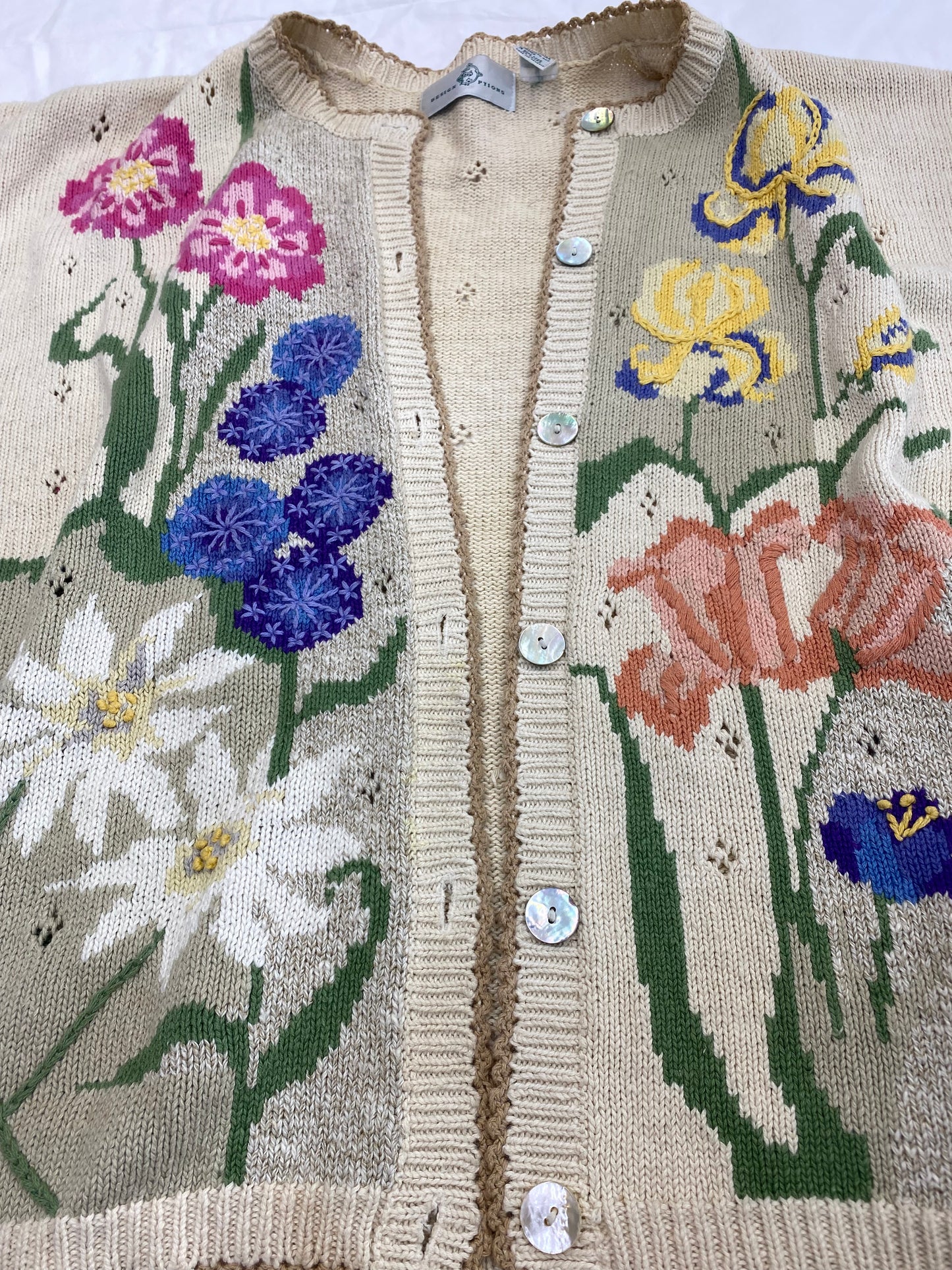 Design Options Flower Sweater, Granny Aesthetic, Cozy Sweater