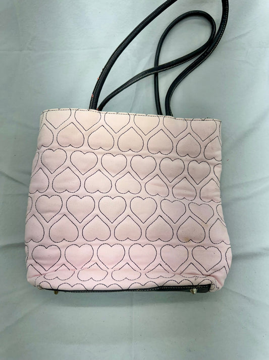 Pink Heart Tote – Secondhand Bag for Upcycling or Everyday Use