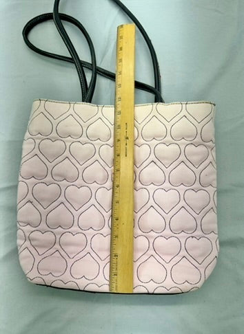 Pink Heart Tote – Secondhand Bag for Upcycling or Everyday Use