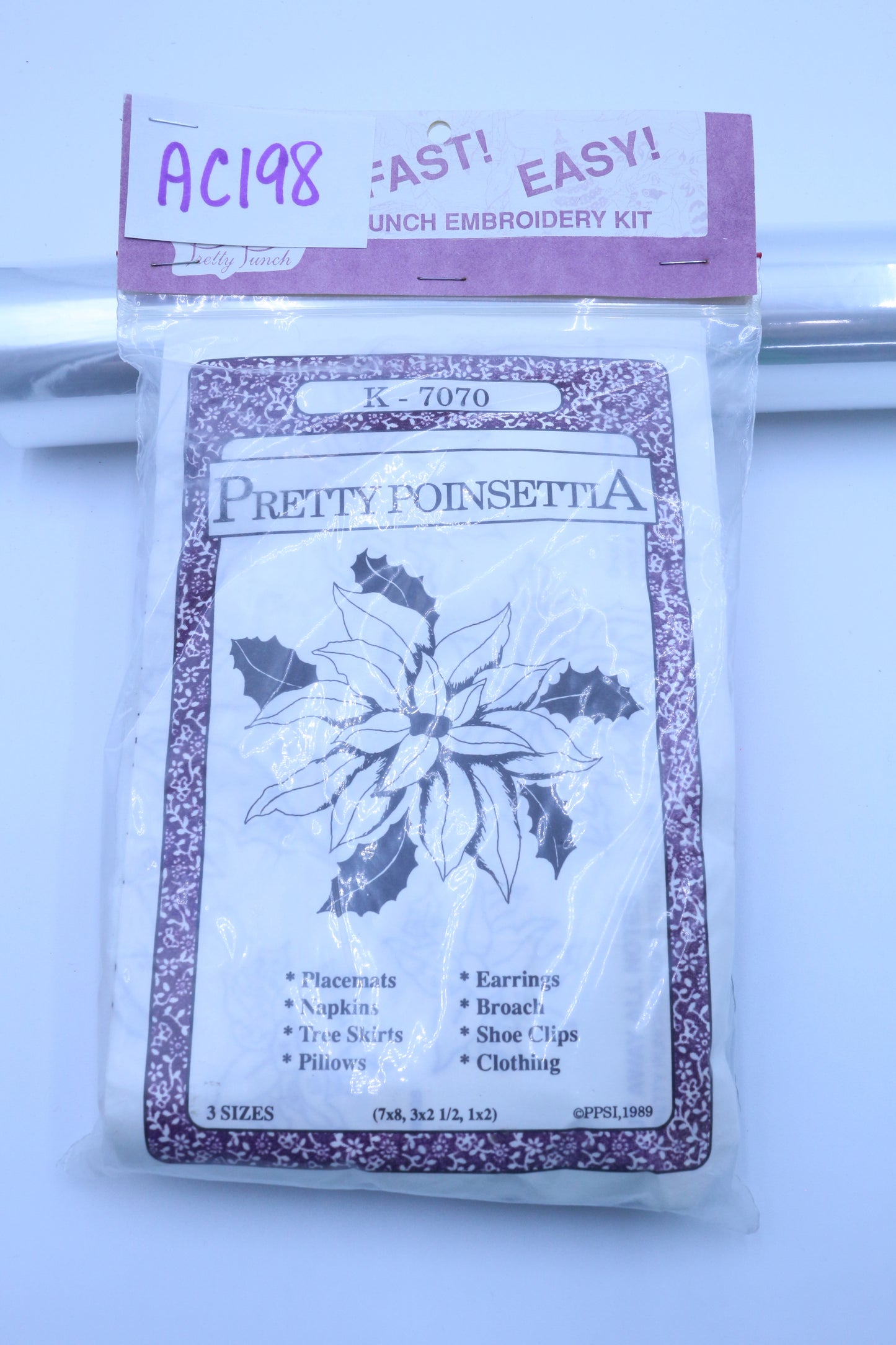 Pretty Poinsettia Punch Embroidery Kit