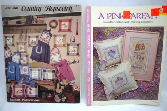 Country Hopscotch & Pink Parfait Cross Stitch Pattern Booklets