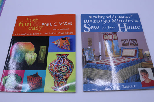 Fast, Fun & Easy Fabric Vases or Sewing with Nancy 10,20,30 Minutes to Sew for Your Home
