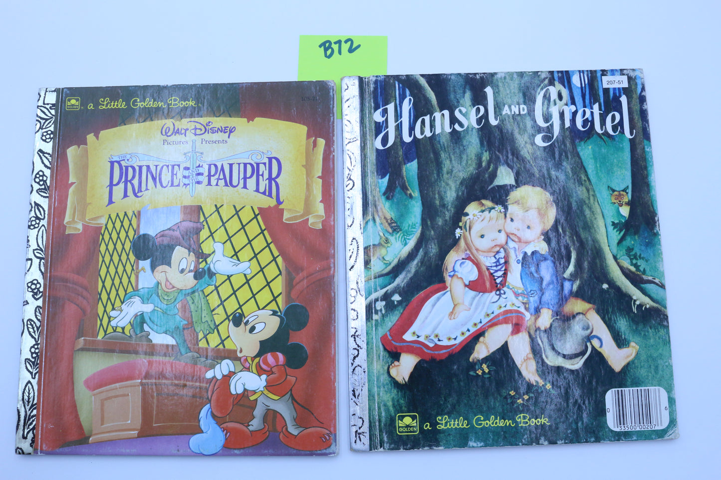Little Golden Books Walt Disney's The Prince & the Pauper or Hansel & Gretel