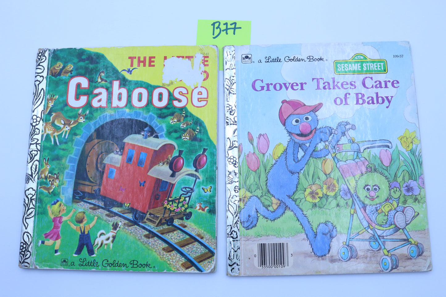 Little Golden Books The Little Caboose or Sesame Street Grover Takes Care of Baby