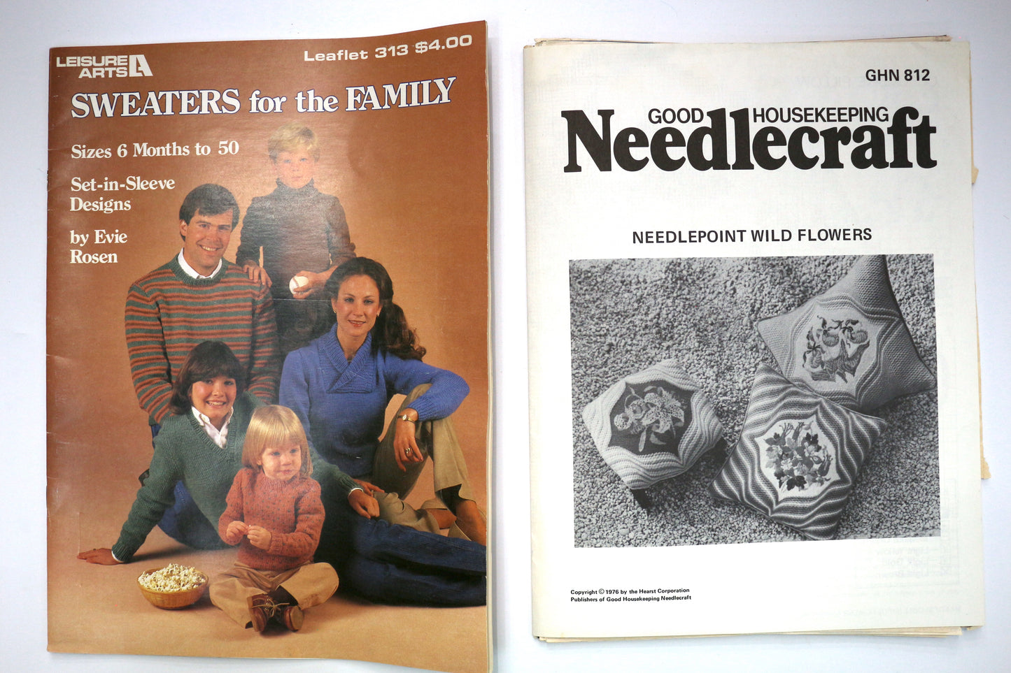 Leisure Arts Sweaters for the Family or Good Housekeeping Needlecraft needlepoint Wild Flowers