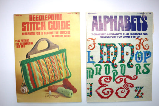 Leisure Arts Alphabets for Needlepoint or Cross Stitch or Leisure Arts Needlepoint Stitch Guide