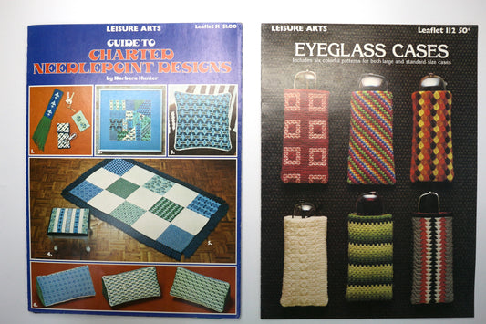 Leisure Arts Guide to Charted Needlepoint Designs or Leisure Arts Eyeglass Cases