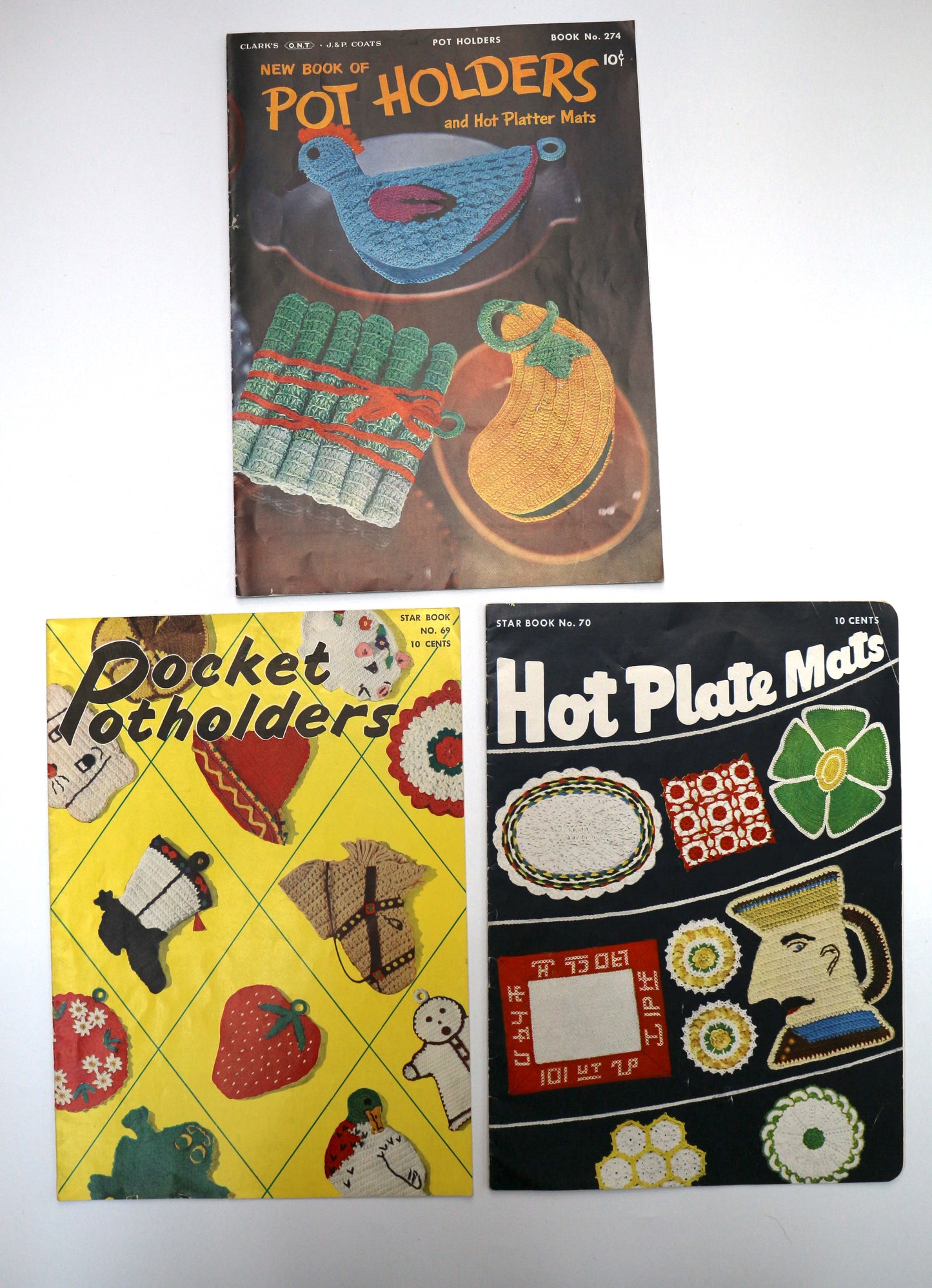 Clark's Pot Holders or Star Book No.69 Pocket Potholders or Star Book No.70 Hot Plate Mats