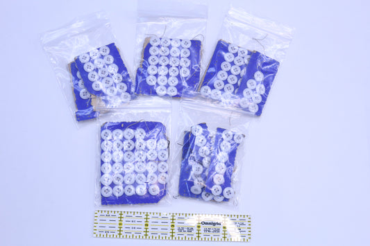 Vintage 1930's Plastic White Buttons