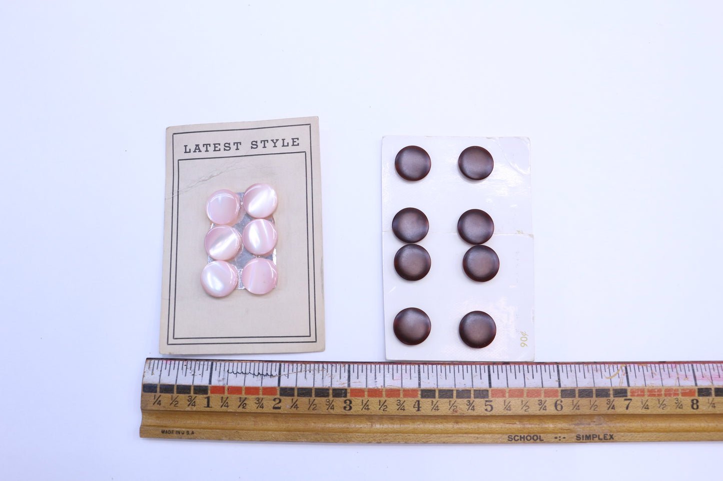 Vintage Flat Pink Buttons or Flat Maroon Buttons