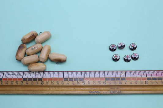 Toggle Wood Buttons or Small Metal Flower Buttons